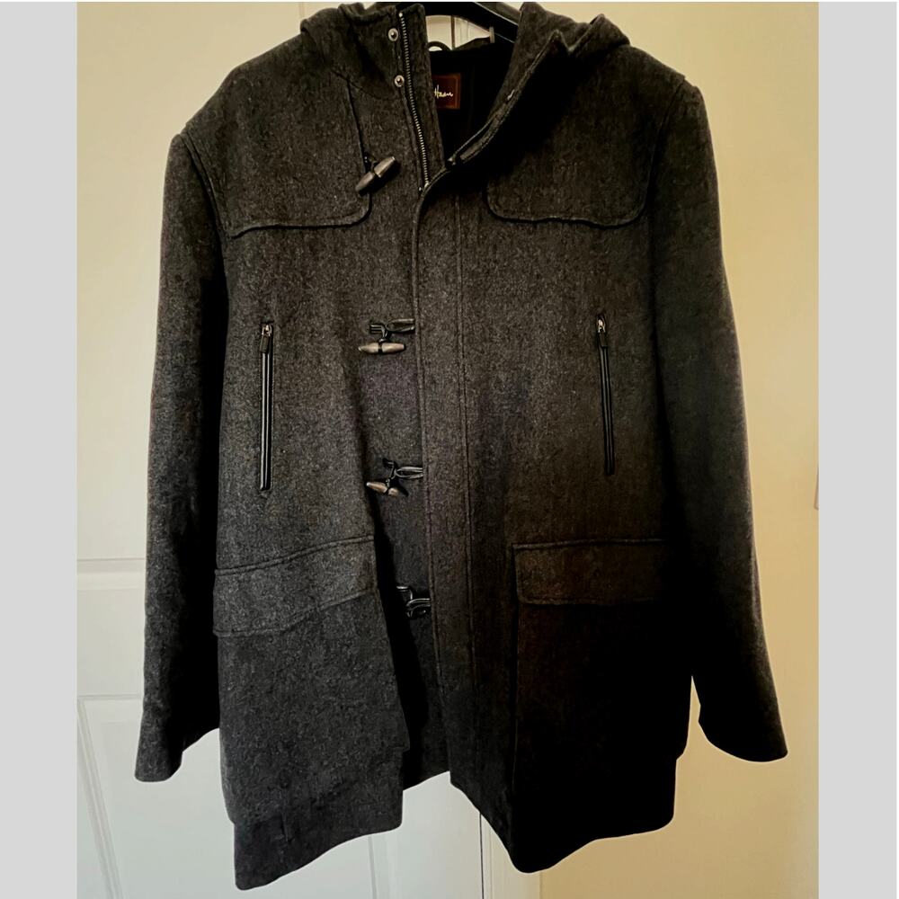 Cole Haan XXL Men's Duffle Coat Gray